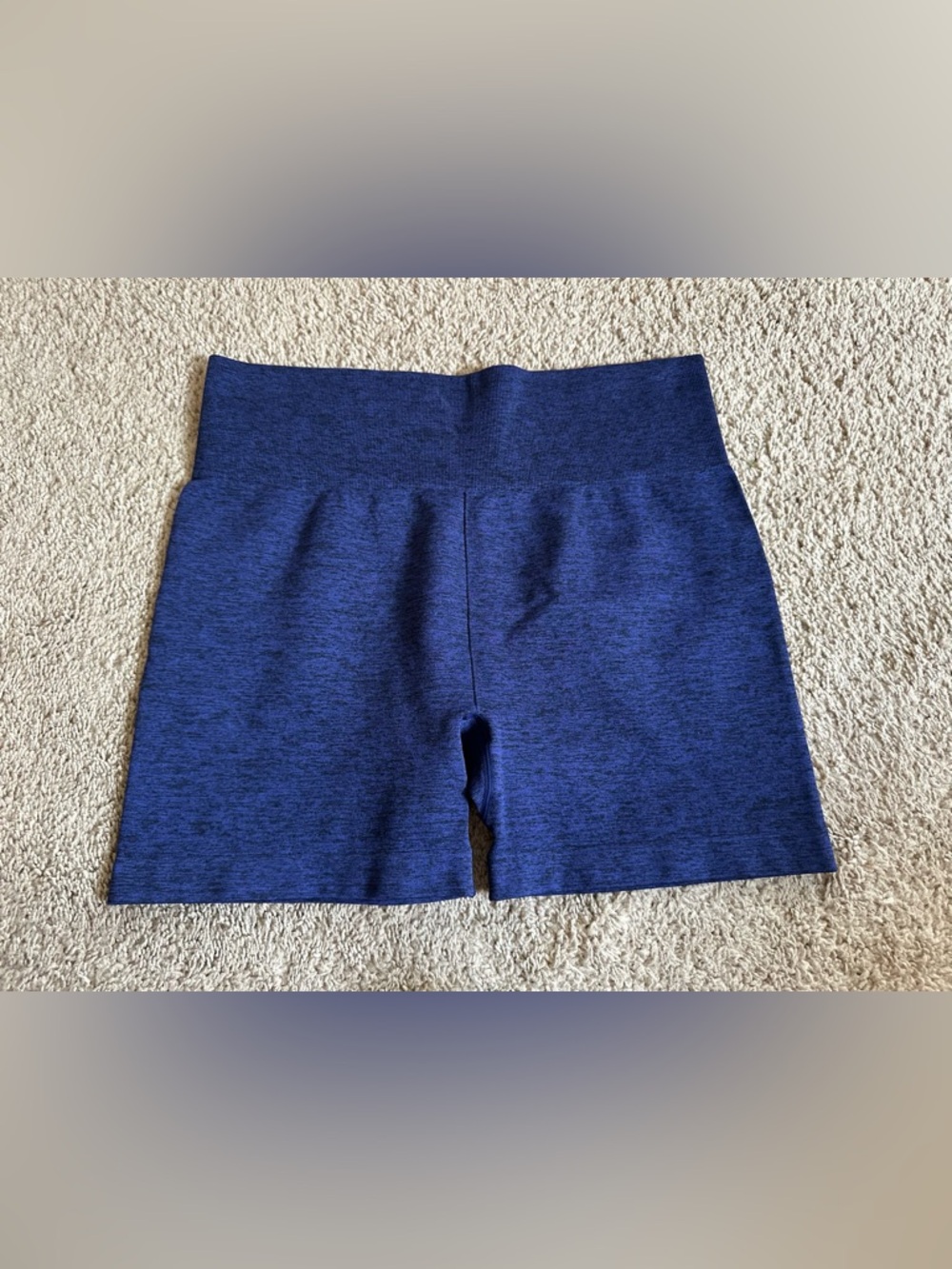 Zyia Active Navy High-Rise Bike Shorts.